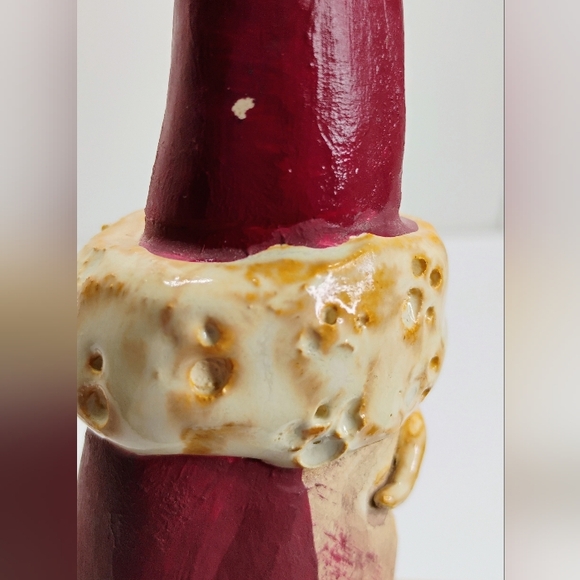 Vintage Handcrafted Ceramic Pottery Santa Claus Signed 13.5" Tall Christmas R-3 - Picture 14 of 14